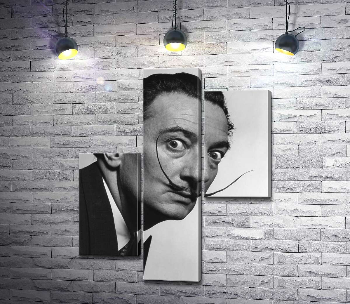 модульна картина Художник Сальвадор Далі (Salvador Dali) із знаменитими вусами (Модуль №12)
