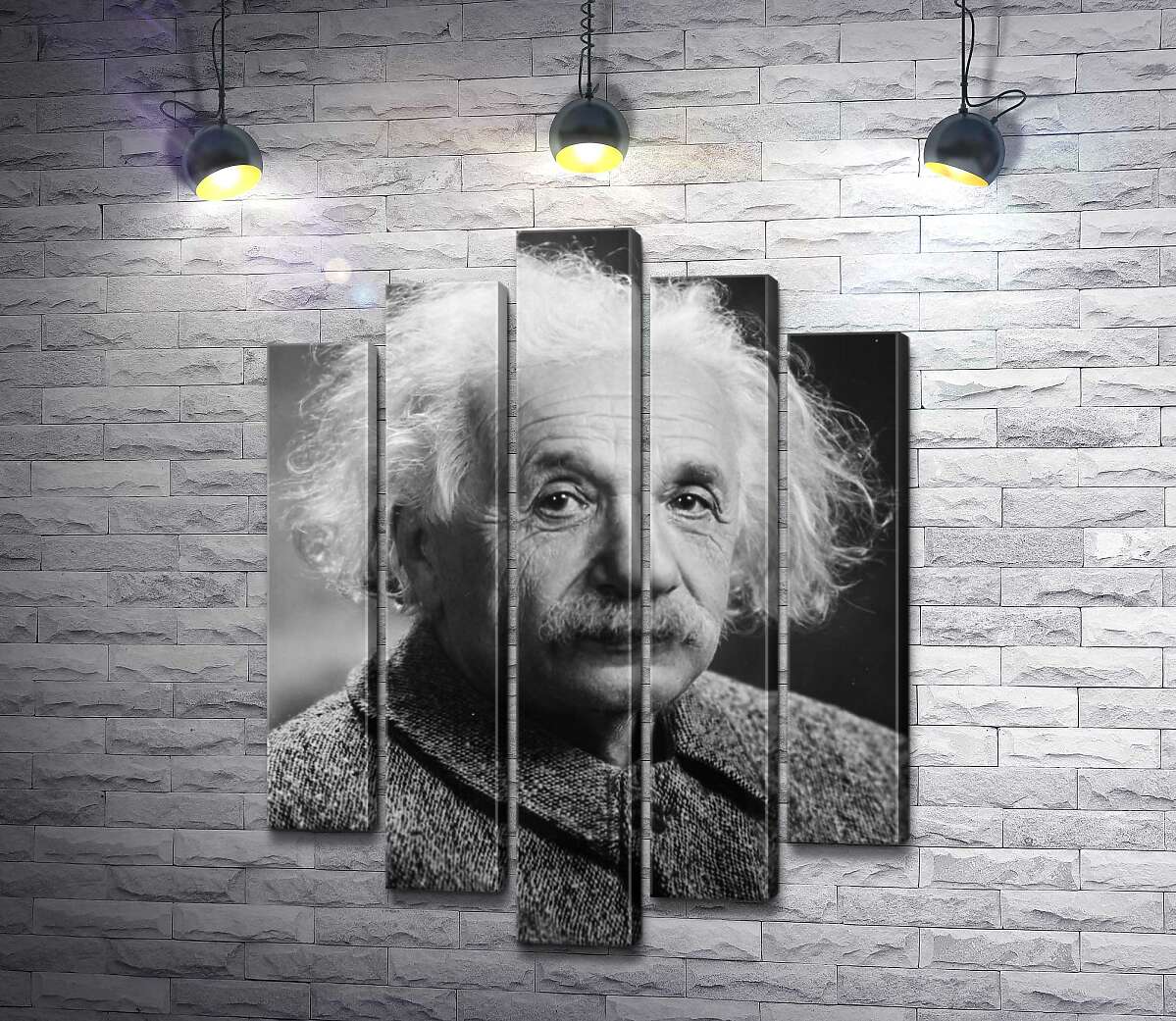 модульна картина Портрет геніального фізика Альберта Ейнштейна (Albert Einstein) (Модуль №4)