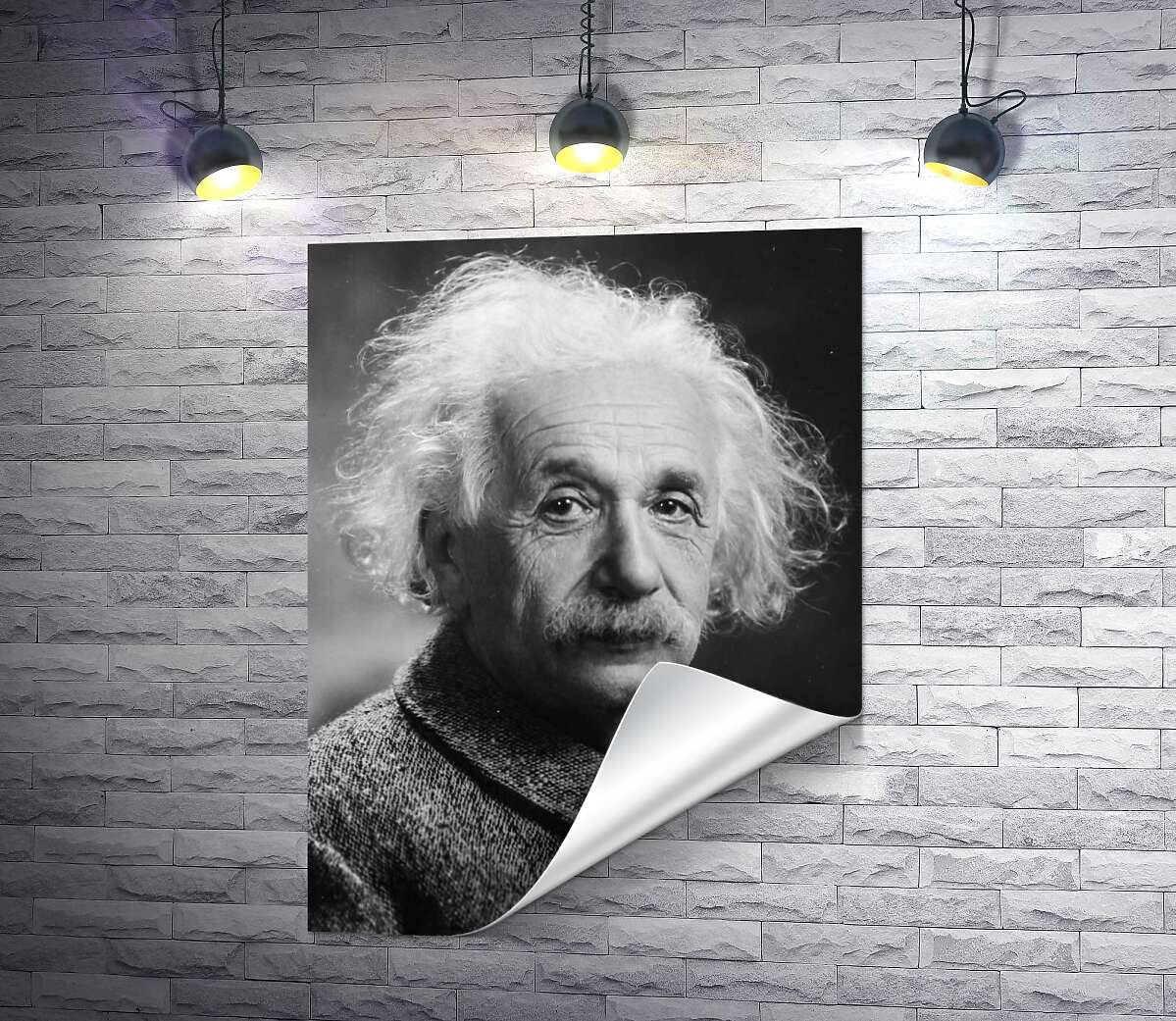 печать Портрет гениального физика Альберта Эйнштейна (Albert Einstein)