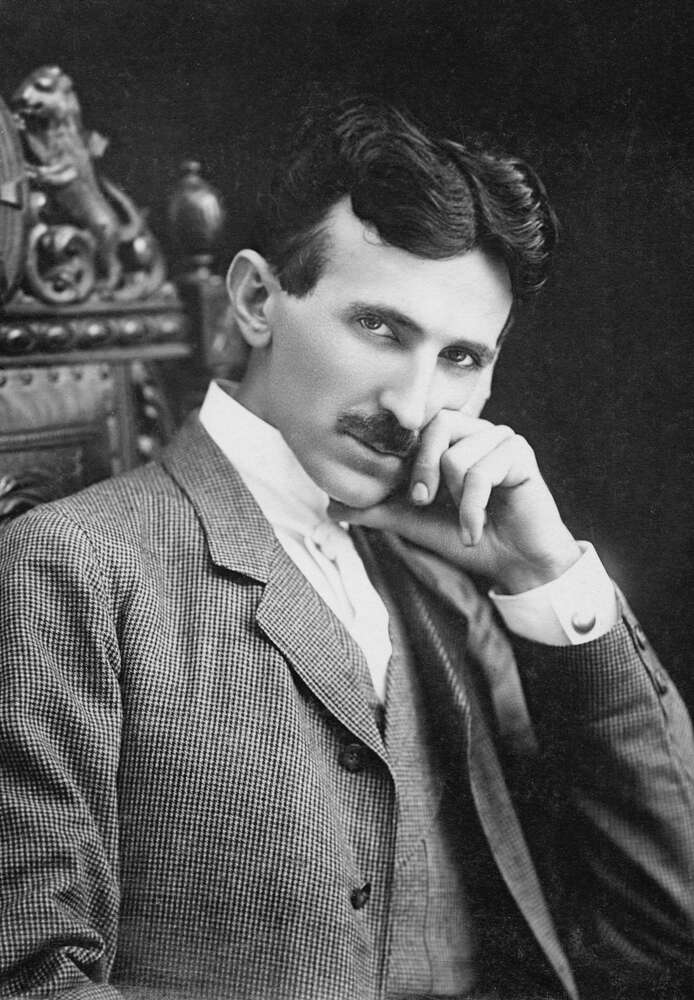 картина-постер Портрет сербского изобретателя Николы Тесли (Nikola Tesla)