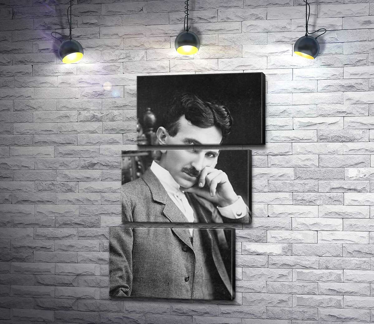модульна картина Портрет сербського винахідника Ніколи Тесли (Nikola Tesla) (Модуль №17)