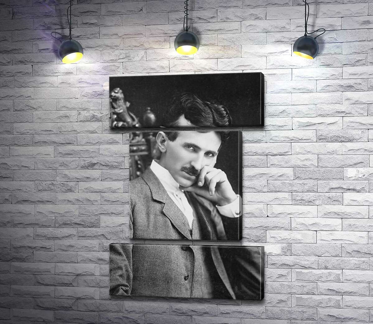 модульна картина Портрет сербського винахідника Ніколи Тесли (Nikola Tesla) (Модуль №18)
