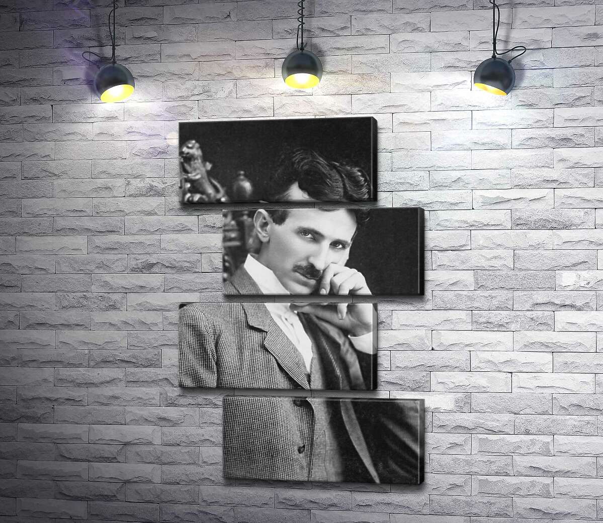 модульная картина Портрет сербского изобретателя Николы Тесли (Nikola Tesla) (Модуль №23)