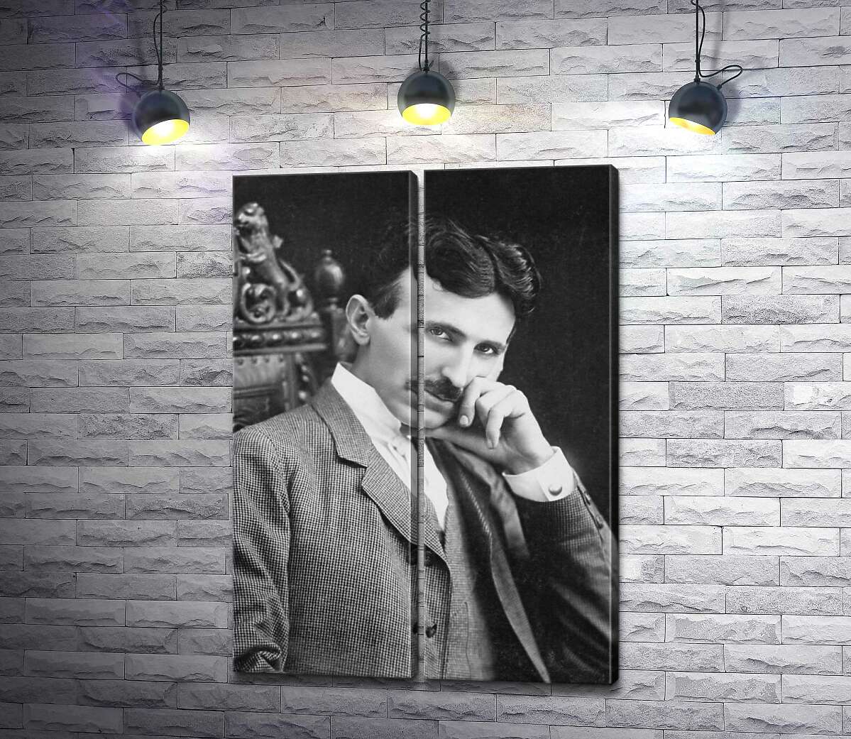 модульная картина Портрет сербского изобретателя Николы Тесли (Nikola Tesla)