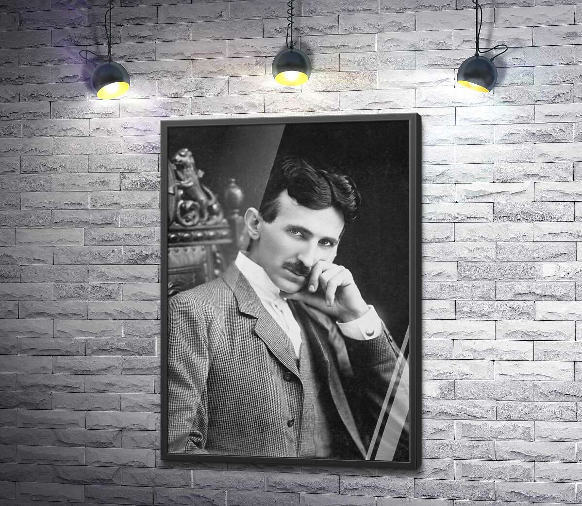 постер Портрет сербского изобретателя Николы Тесли (Nikola Tesla)
