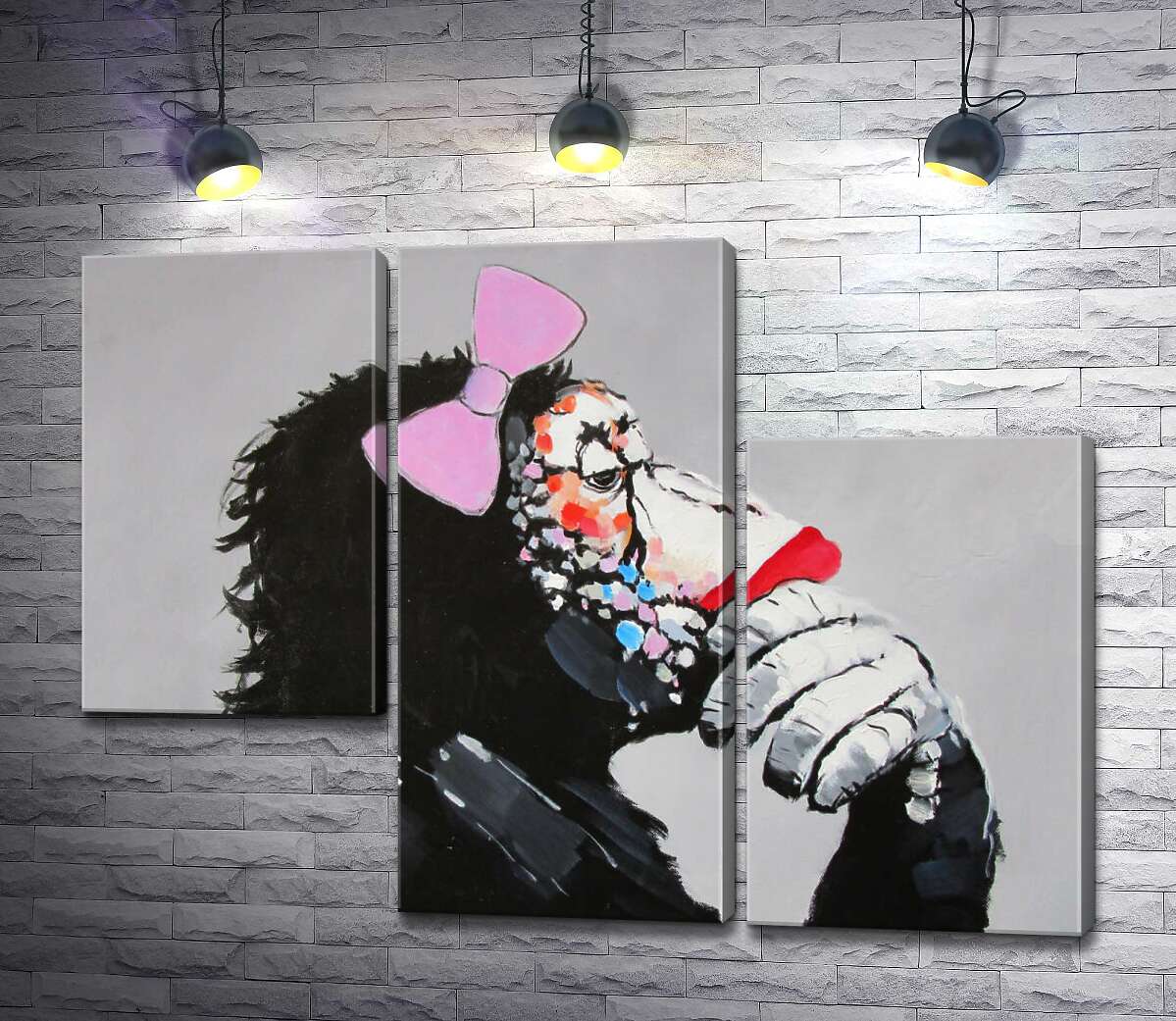 модульная картина Леди обезьяна (Модуль №13) – Бэнкси (Banksy)