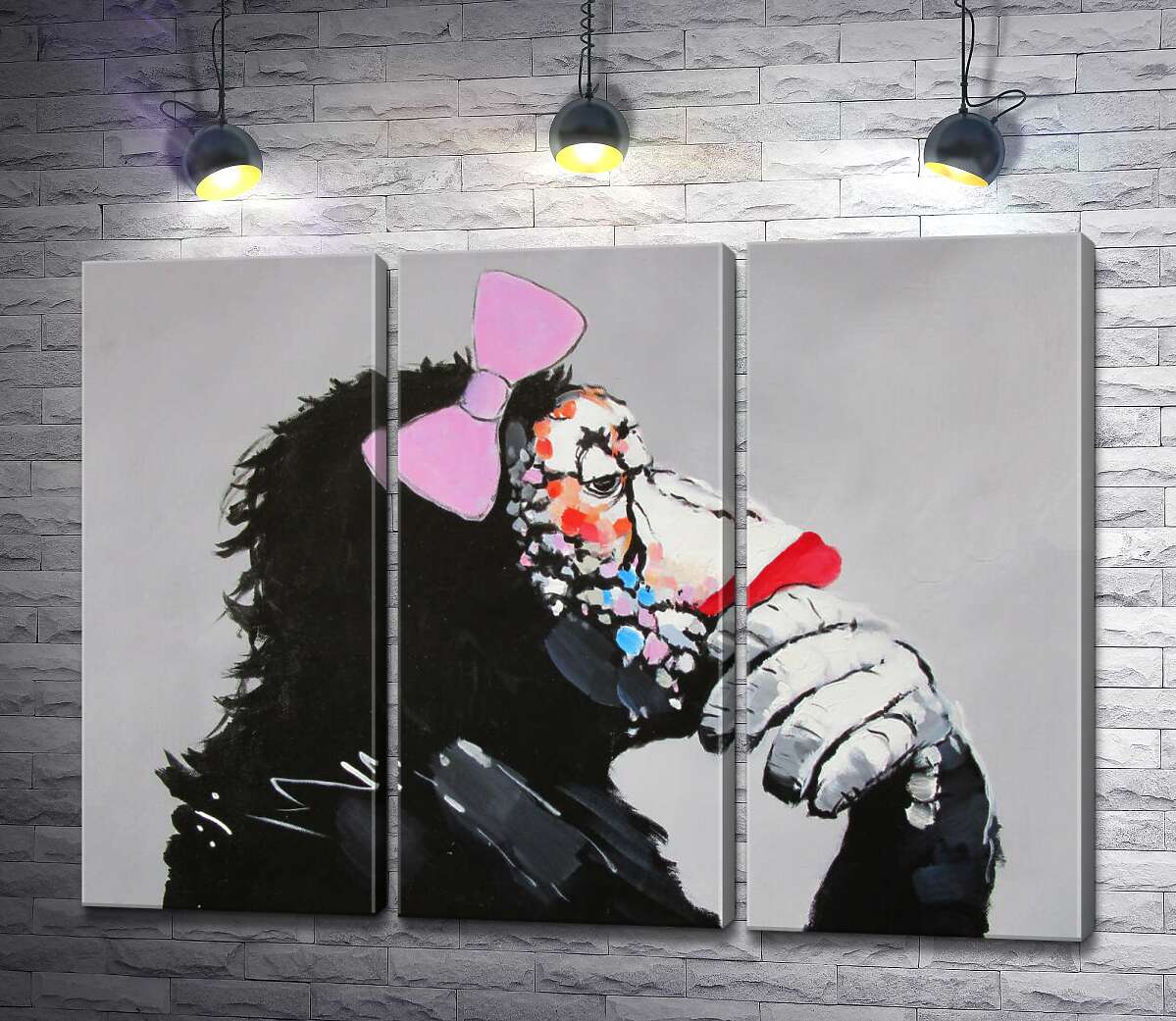 модульная картина Леди обезьяна (Модуль №2) – Бэнкси (Banksy)