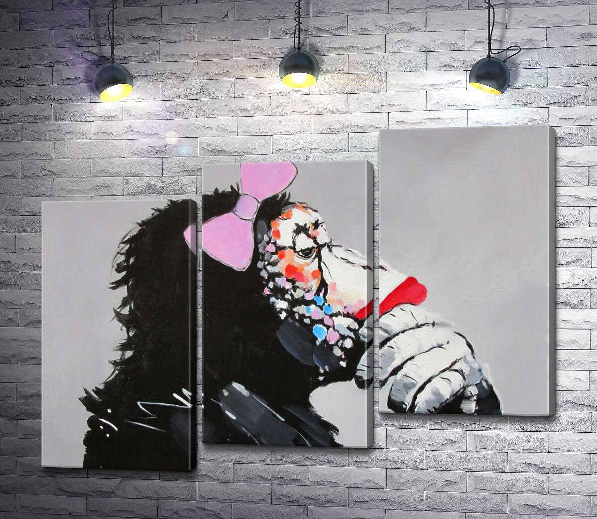 модульная картина Леди обезьяна (Модуль №14) – Бэнкси (Banksy)