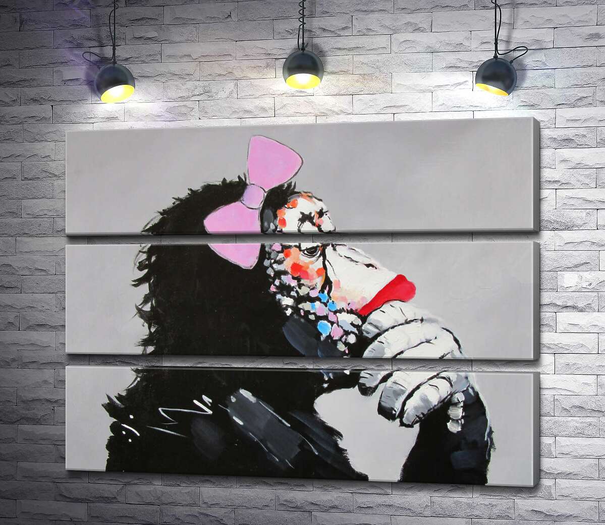 модульная картина Леди обезьяна (Модуль №15) – Бэнкси (Banksy)