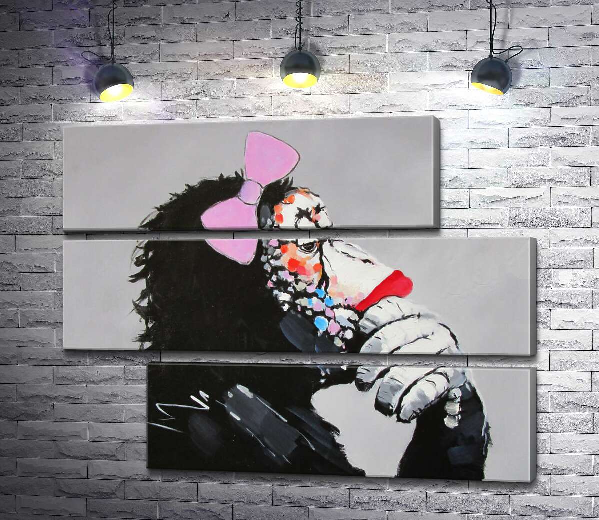 модульна картина Леді мавпа (Модуль №16) - Бенксі (Banksy)