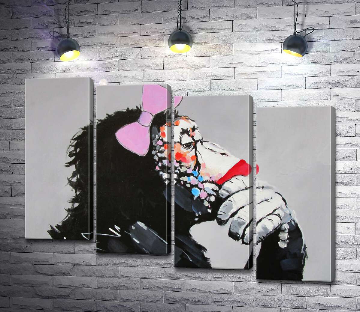 модульная картина Леди обезьяна (Модуль №19) – Бэнкси (Banksy)