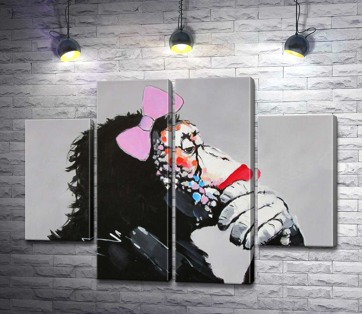 модульная картина Леди обезьяна (Модуль №20) – Бэнкси (Banksy)