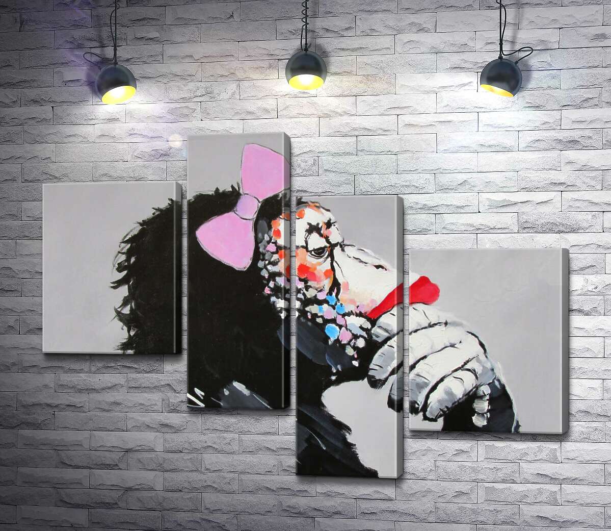 модульная картина Леди обезьяна (Модуль №21) – Бэнкси (Banksy)