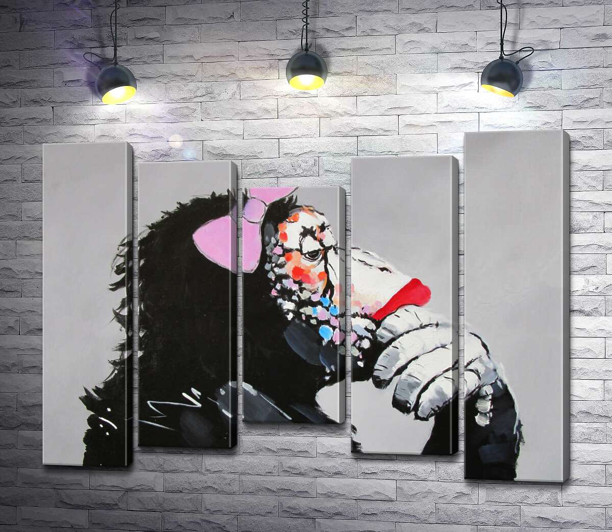 модульная картина Леди обезьяна (Модуль №27) – Бэнкси (Banksy)