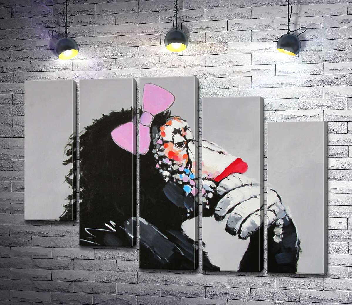 модульна картина Леді мавпа (Модуль №28) - Бенксі (Banksy)