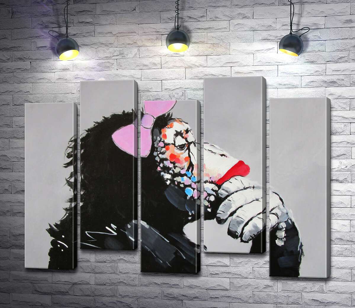 модульная картина Леди обезьяна (Модуль №30) – Бэнкси (Banksy)
