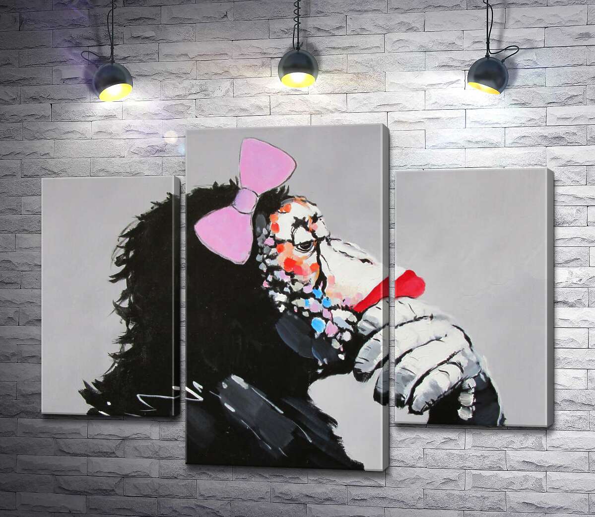 модульна картина Леді мавпа (Модуль №10) - Бенксі (Banksy)