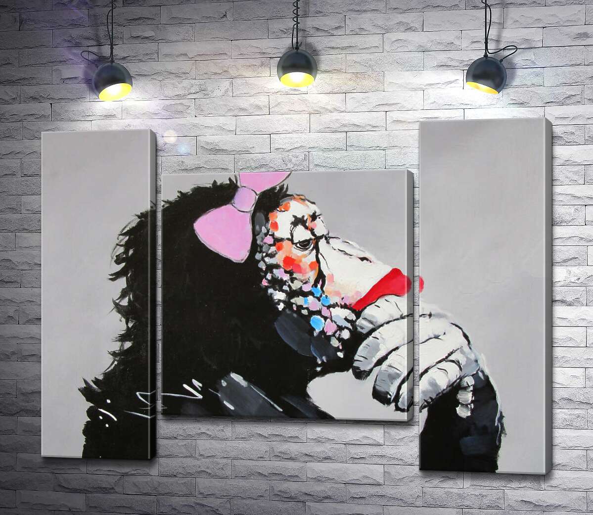 модульна картина Леді мавпа (Модуль №11) - Бенксі (Banksy)
