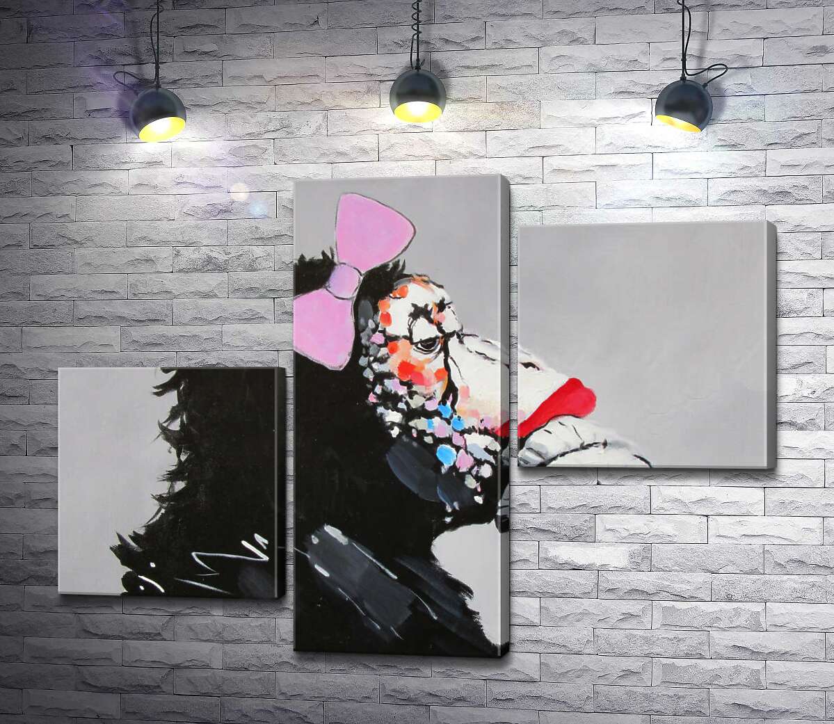 модульная картина Леди обезьяна (Модуль №12) – Бэнкси (Banksy)