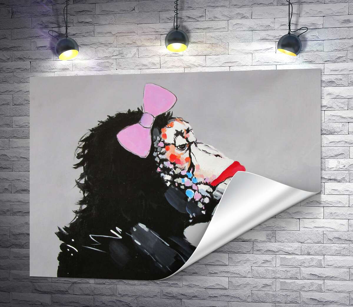 печать Леди обезьяна – Бэнкси (Banksy)