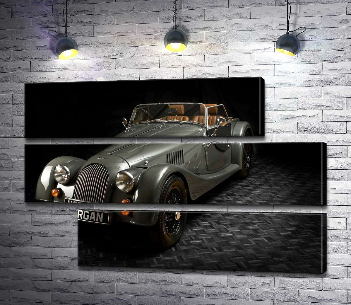 модульна картина Люксовий ретро-автомобіль Morgan Roadster (Модуль №16)