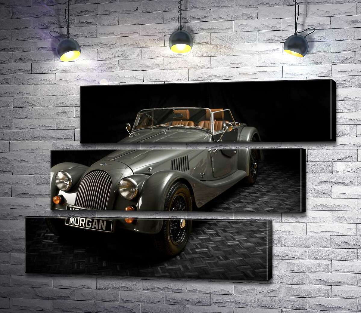 модульна картина Люксовий ретро-автомобіль Morgan Roadster (Модуль №17)