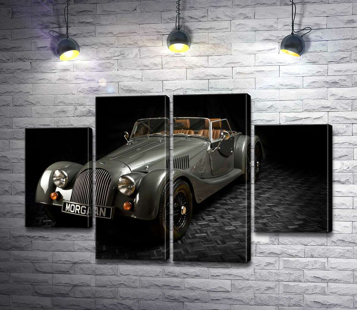 модульна картина Люксовий ретро-автомобіль Morgan Roadster (Модуль №20)