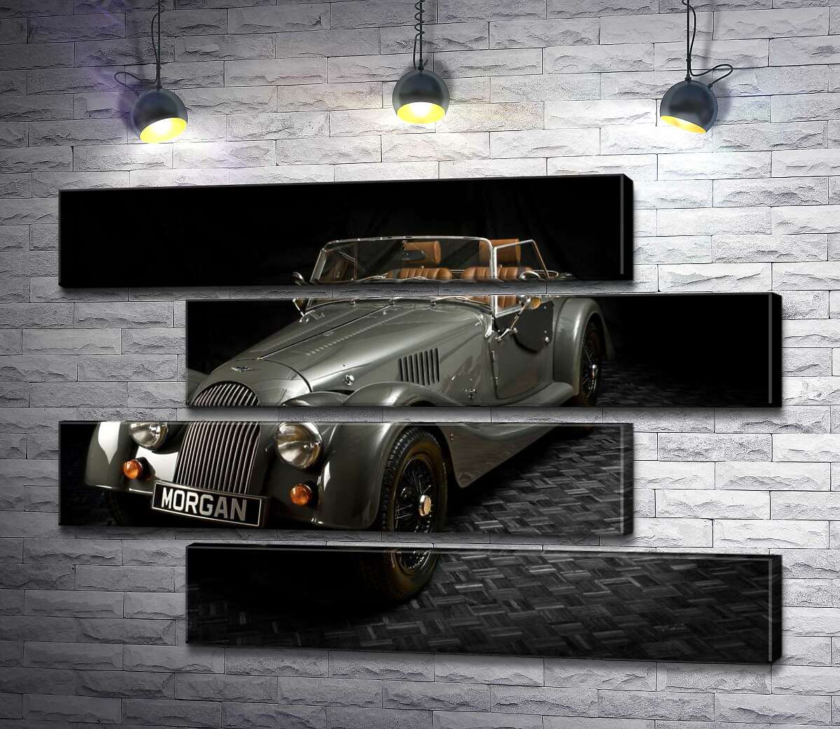 модульная картина Люксовый ретро-автомобиль Morgan Roadster (Модуль №23)