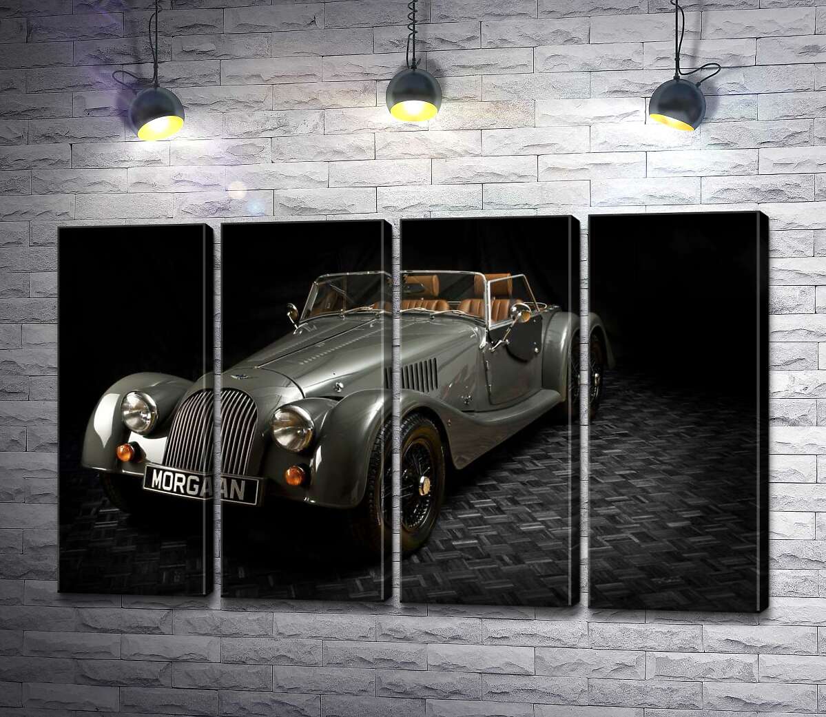 модульная картина Люксовый ретро-автомобиль Morgan Roadster (Модуль №24)