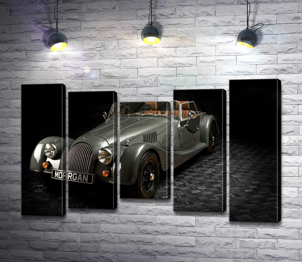 модульная картина Люксовый ретро-автомобиль Morgan Roadster (Модуль №27)