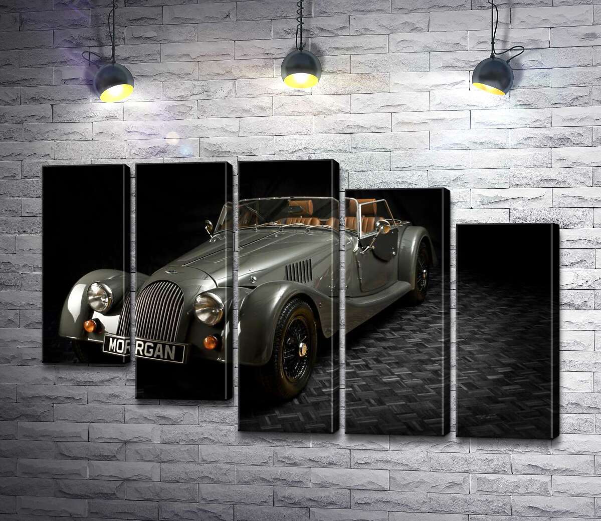 модульная картина Люксовый ретро-автомобиль Morgan Roadster (Модуль №28)