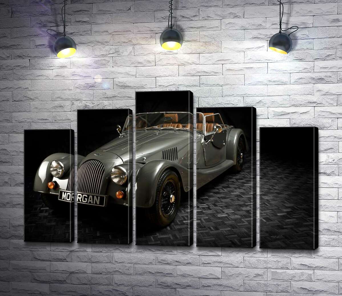 модульна картина Люксовий ретро-автомобіль Morgan Roadster (Модуль №29)