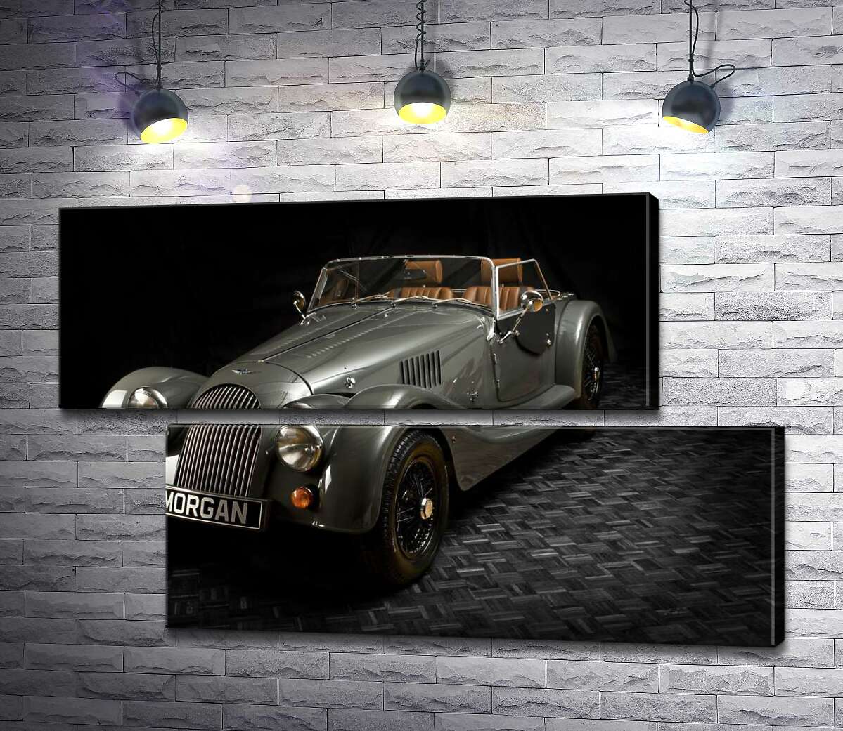 модульная картина Люксовый ретро-автомобиль Morgan Roadster (Модуль №8)