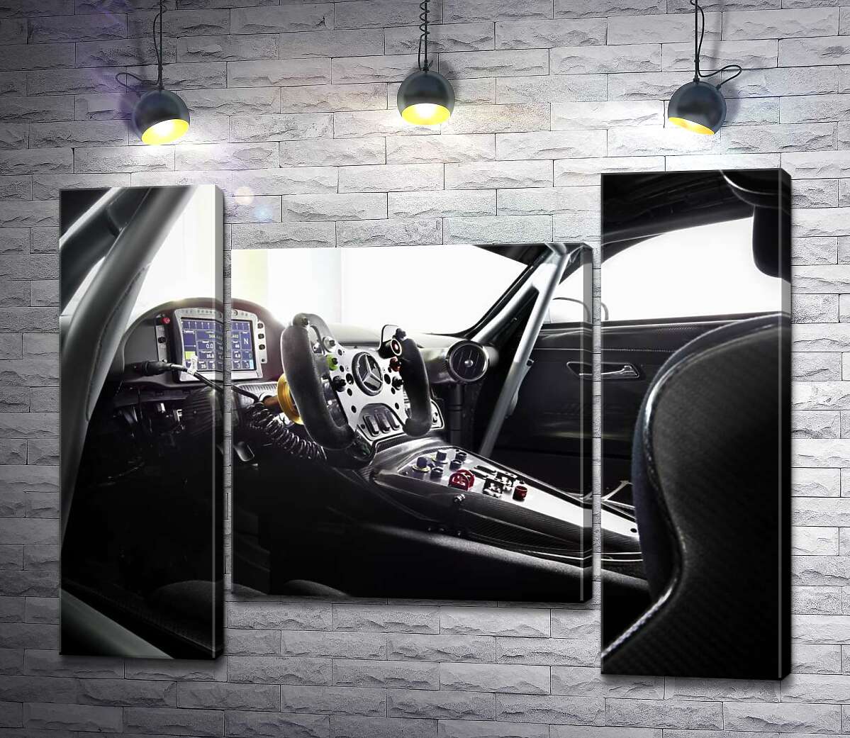 модульна картина Унікальний салон гоночного автомобіля Mercedes-AMG GT3 (Модуль №11)
