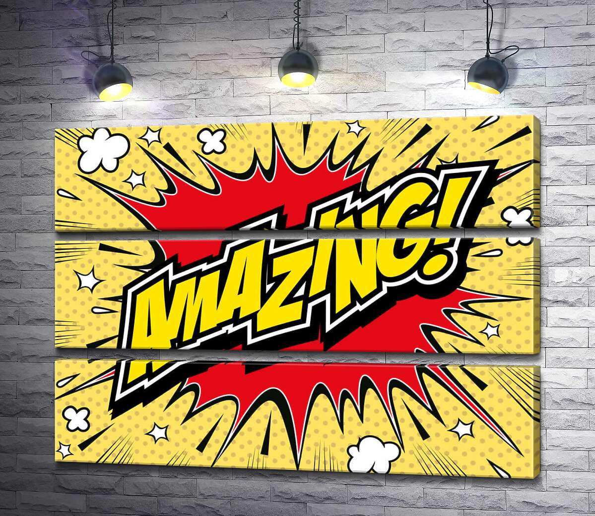 модульная картина Взрывная фраза "amazing" (Модуль №15)