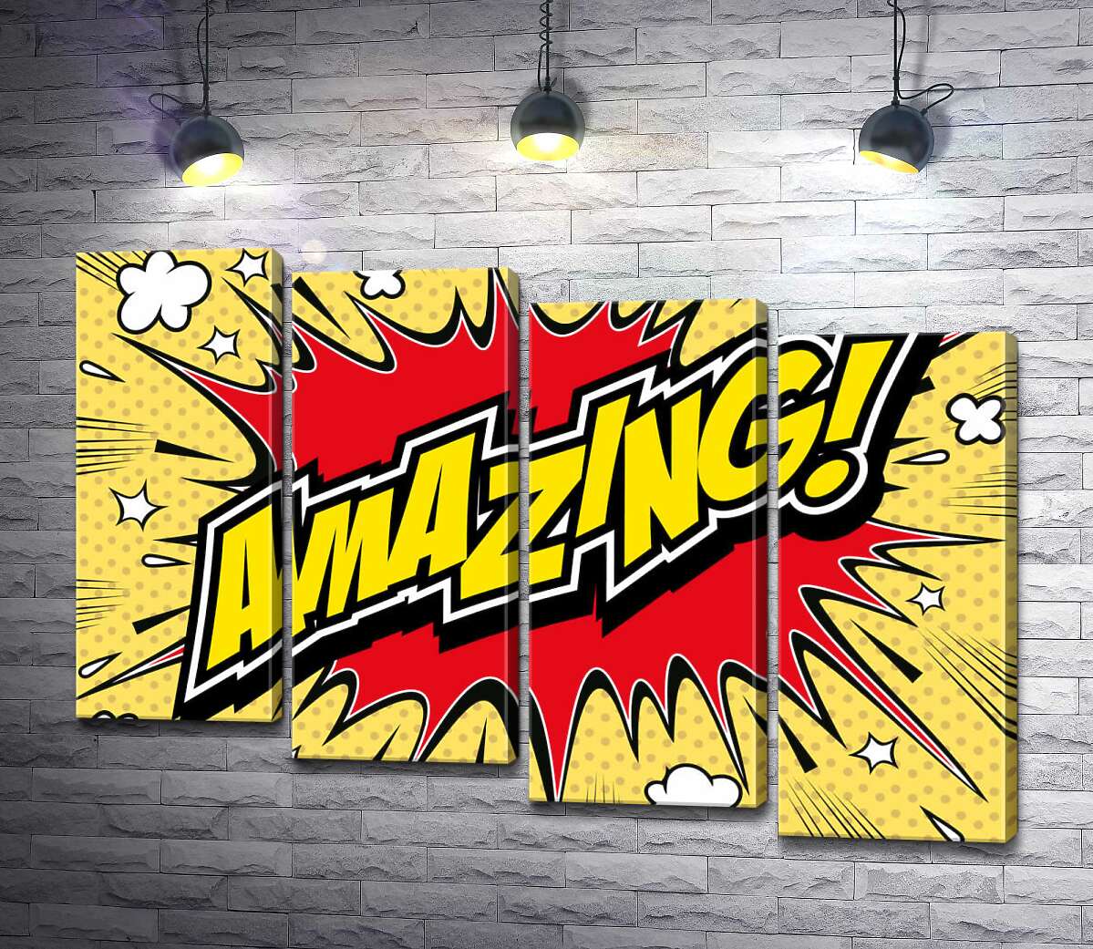модульна картина Вибухова фраза "amazing" (Модуль №19)
