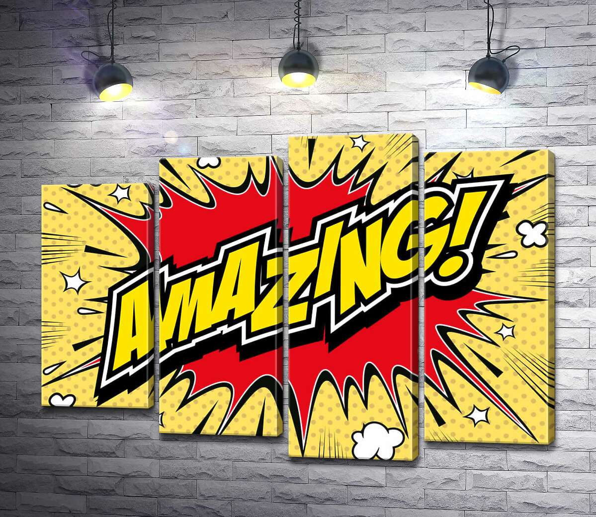 модульна картина Вибухова фраза "amazing" (Модуль №3)