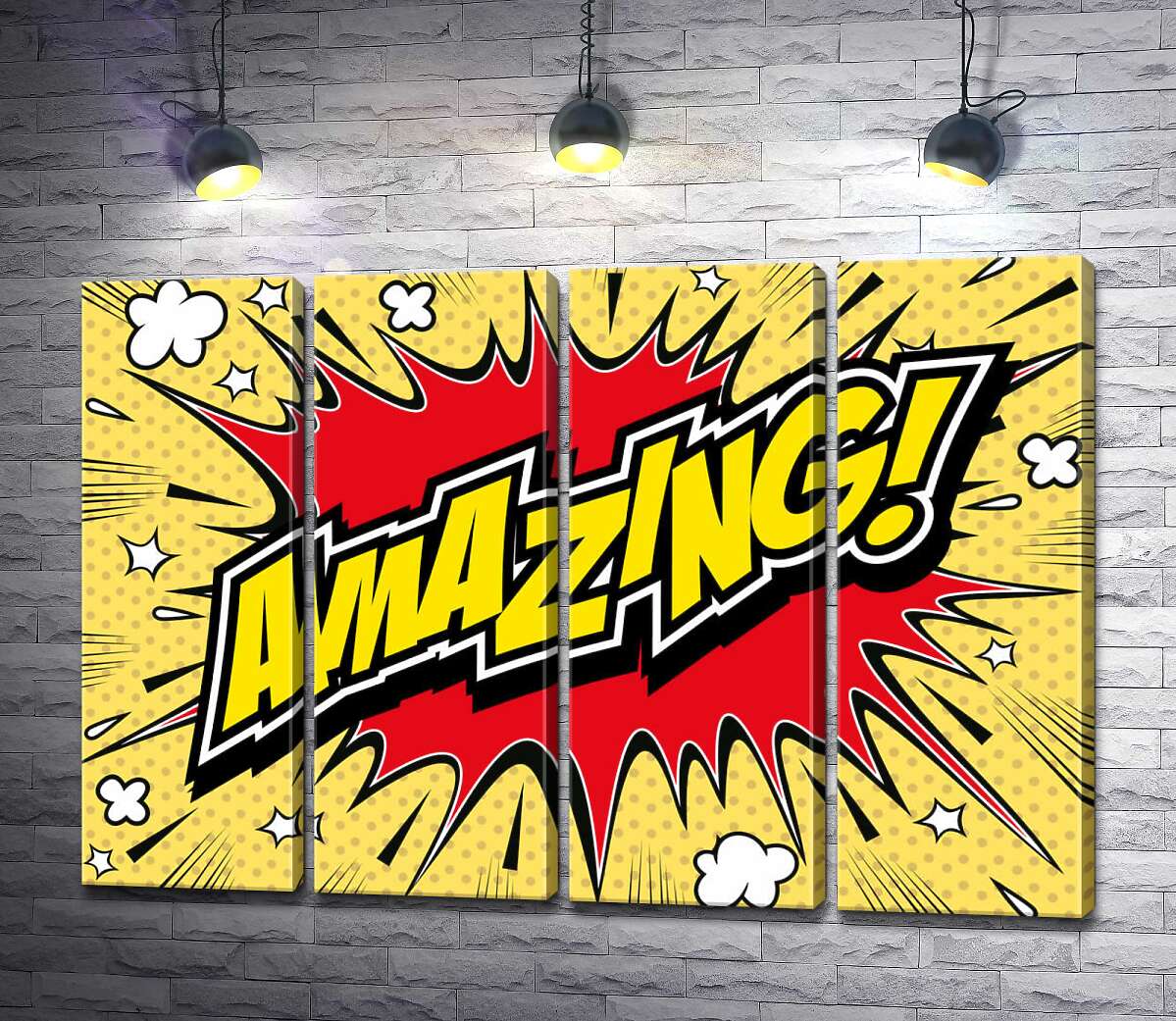 модульная картина Взрывная фраза "amazing" (Модуль №24)