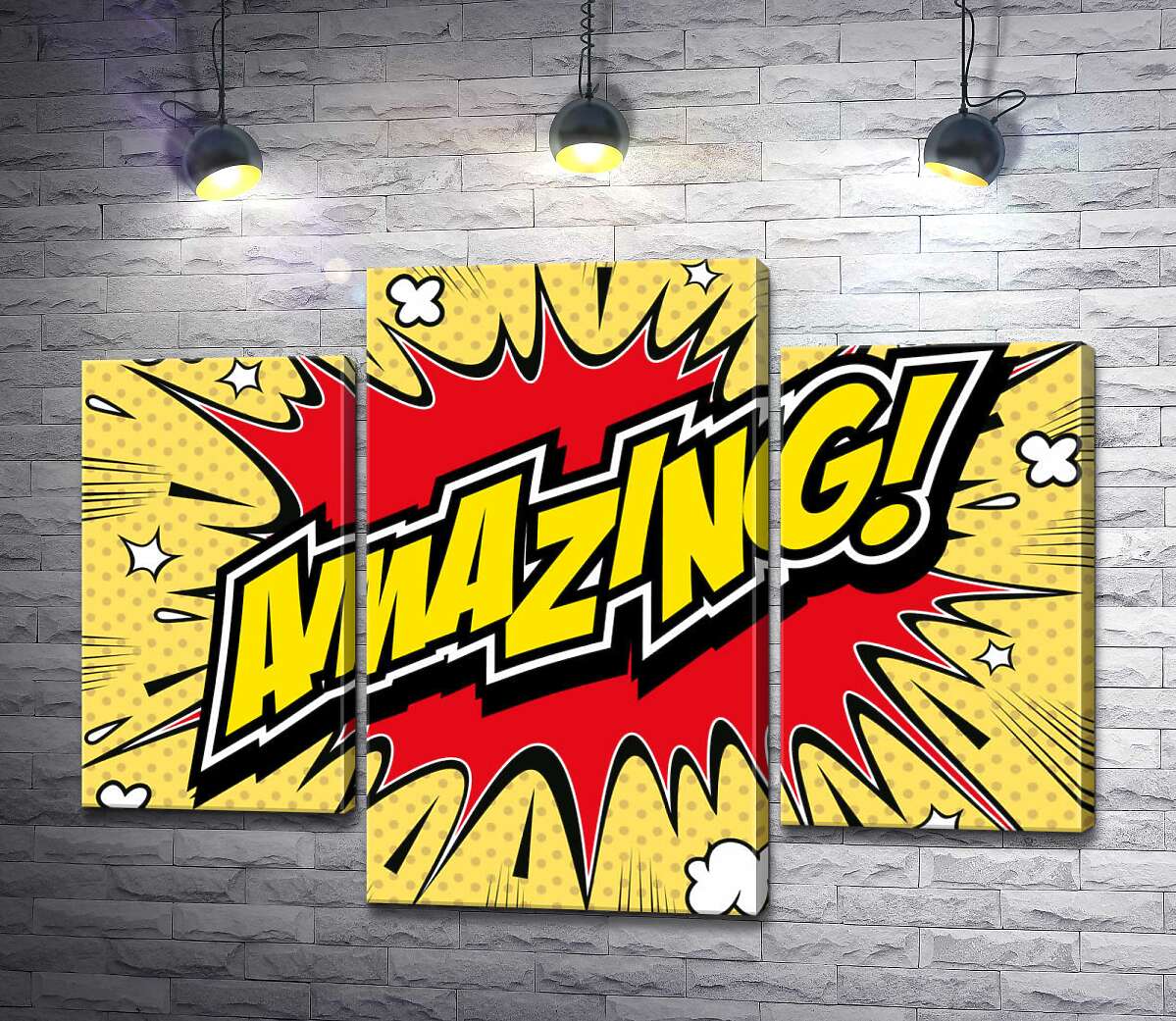 модульна картина Вибухова фраза "amazing" (Модуль №10)