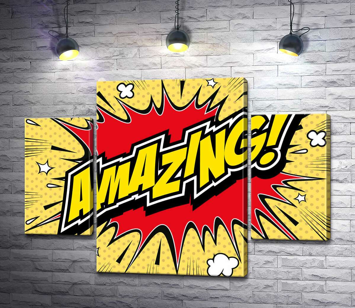 модульна картина Вибухова фраза "amazing" (Модуль №5)