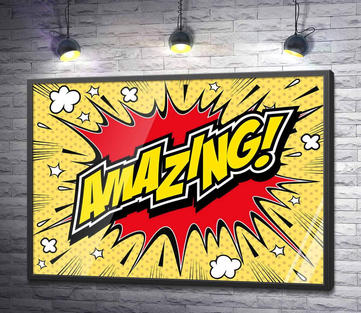 постер Взрывная фраза "amazing"
