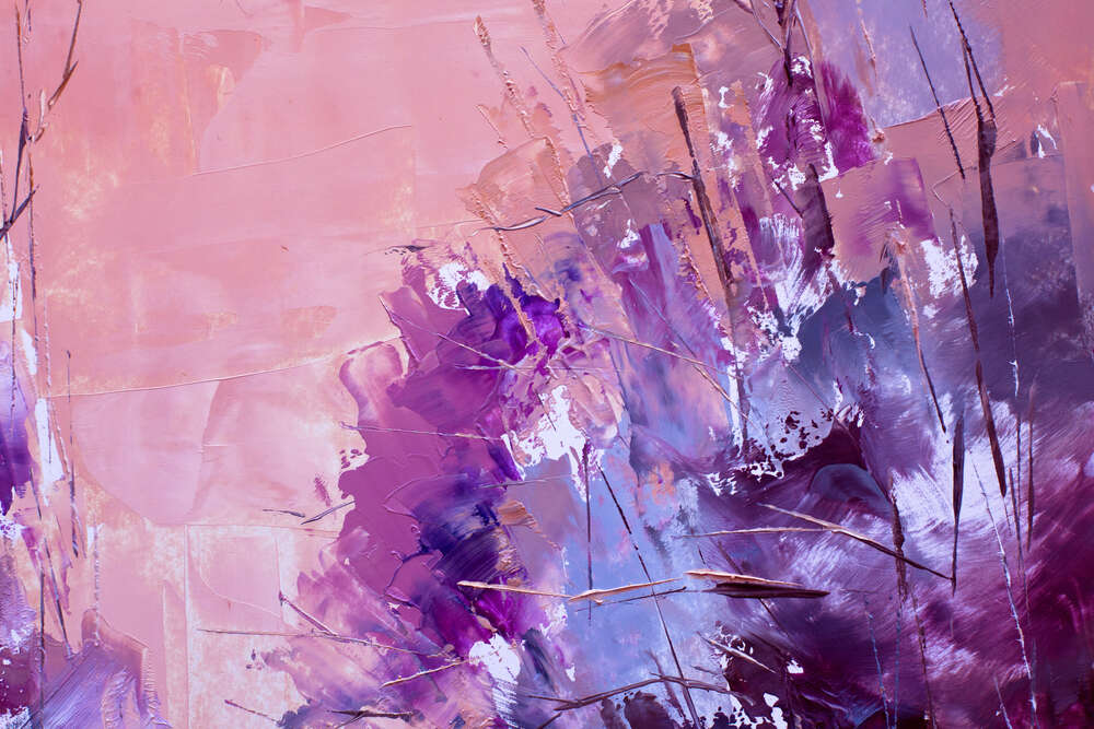 картина-постер Фіолетова палітра відтіняється рожевим в абстрактних візерунках