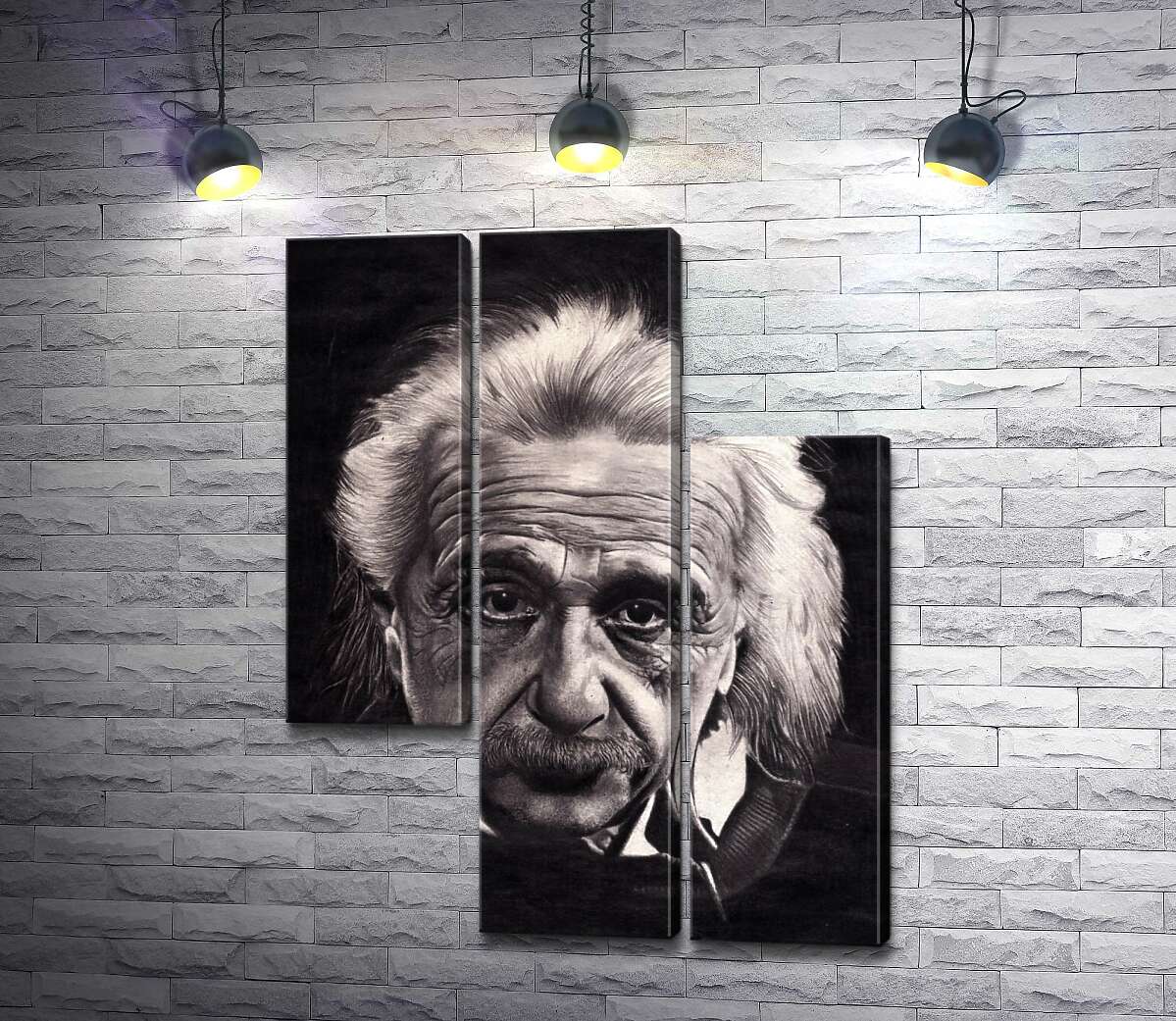 модульна картина Відомий фізик Альберт Ейнштейн (Albert Einstein) (Модуль №13)