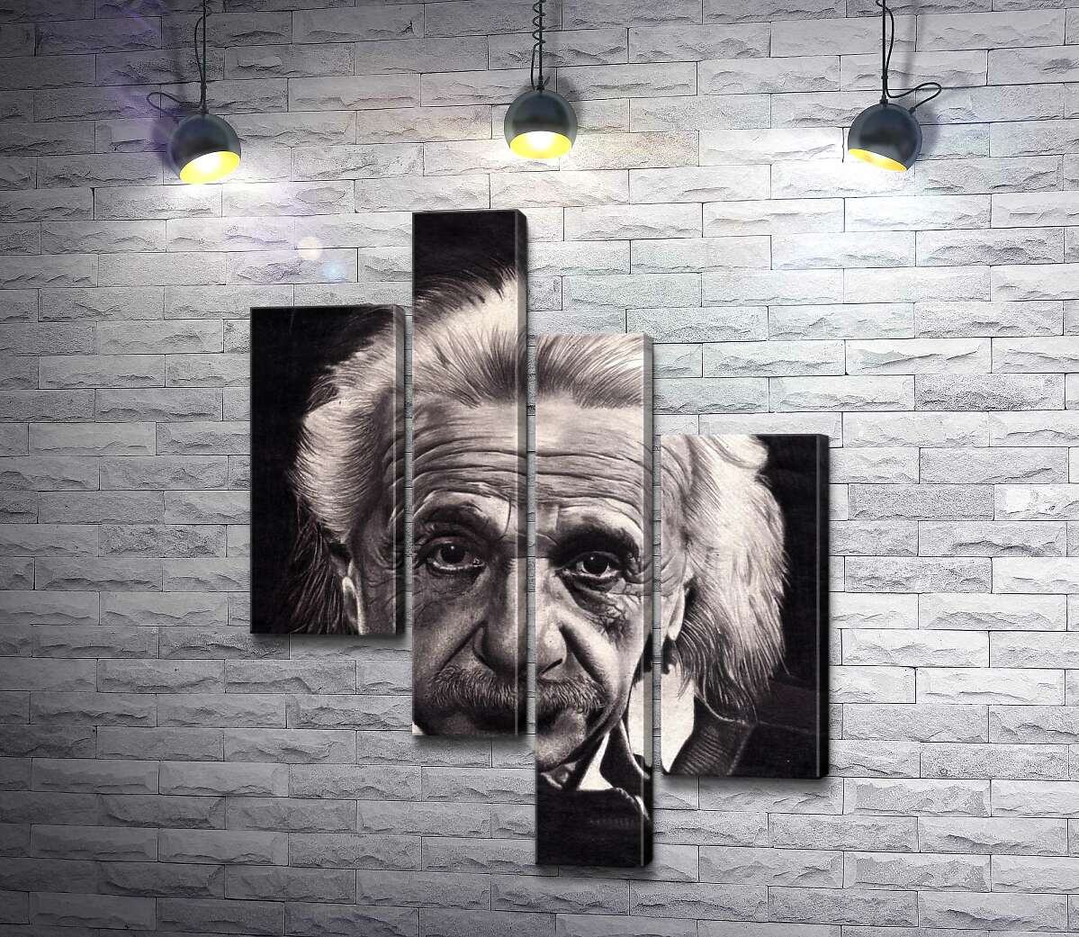модульна картина Відомий фізик Альберт Ейнштейн (Albert Einstein) (Модуль №21)