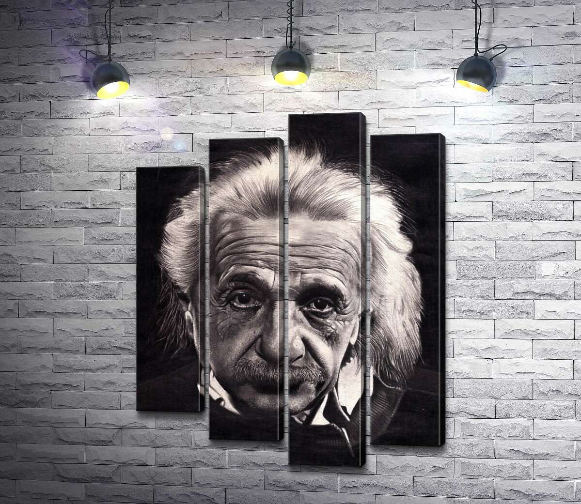 модульная картина Известный физик Альберт Эйнштейн (Albert Einstein) (Модуль №3)