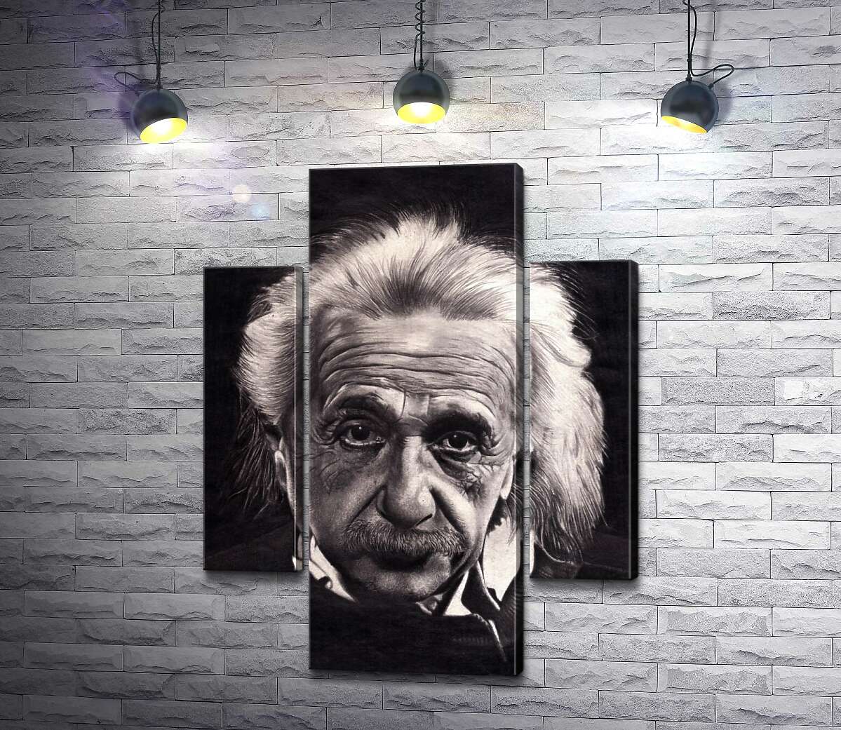 модульная картина Известный физик Альберт Эйнштейн (Albert Einstein) (Модуль №5)