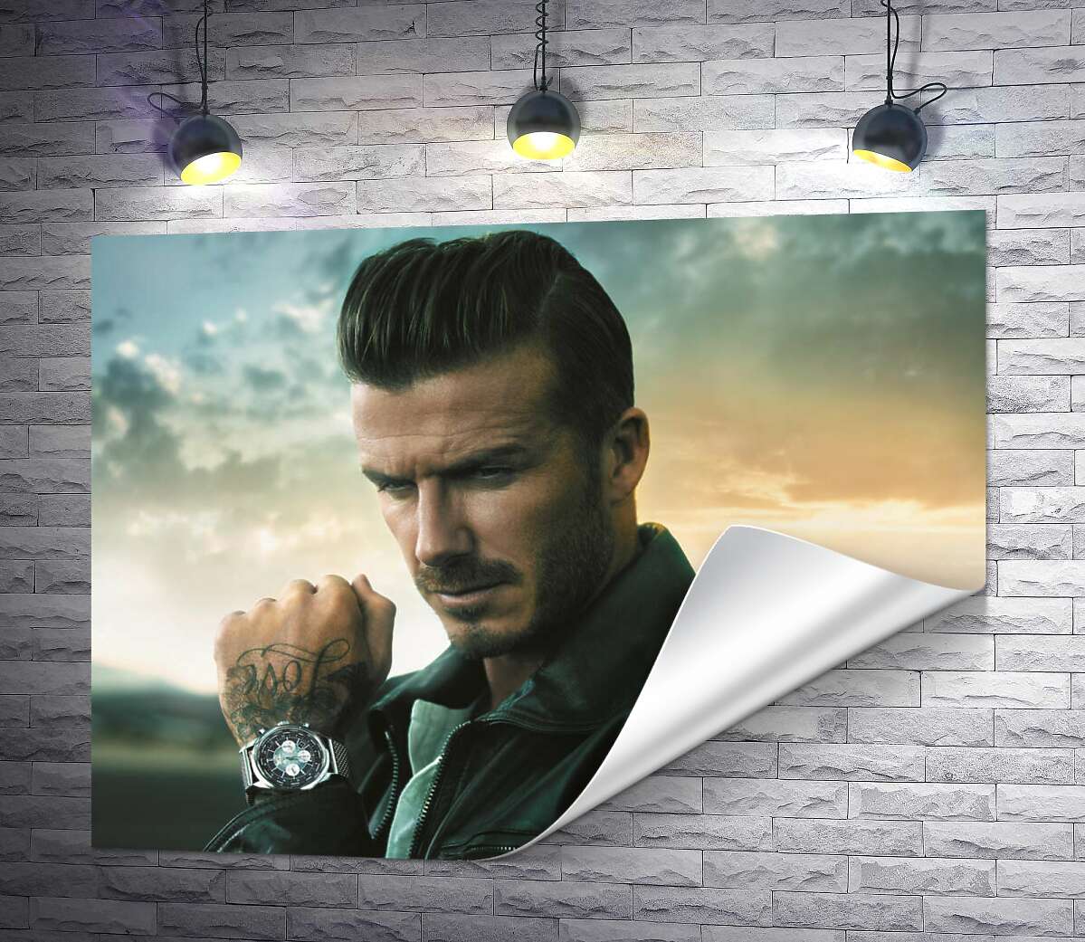 друк Девід Бекхем (David Beckham) рекламує годинник від компанії Breitling