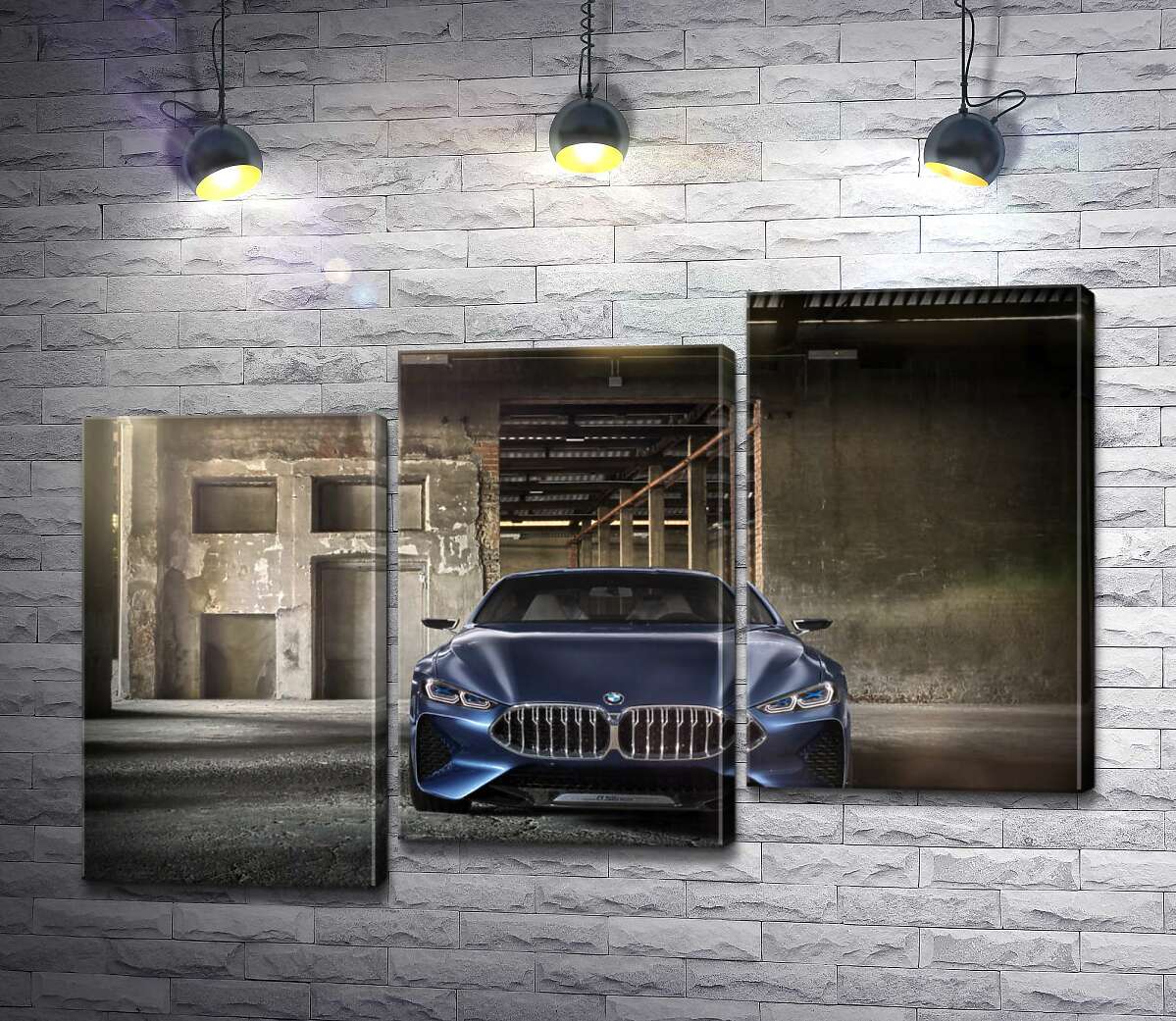 модульна картина Глибокий синій колір автомобіля BMW 8 (Модуль №14)