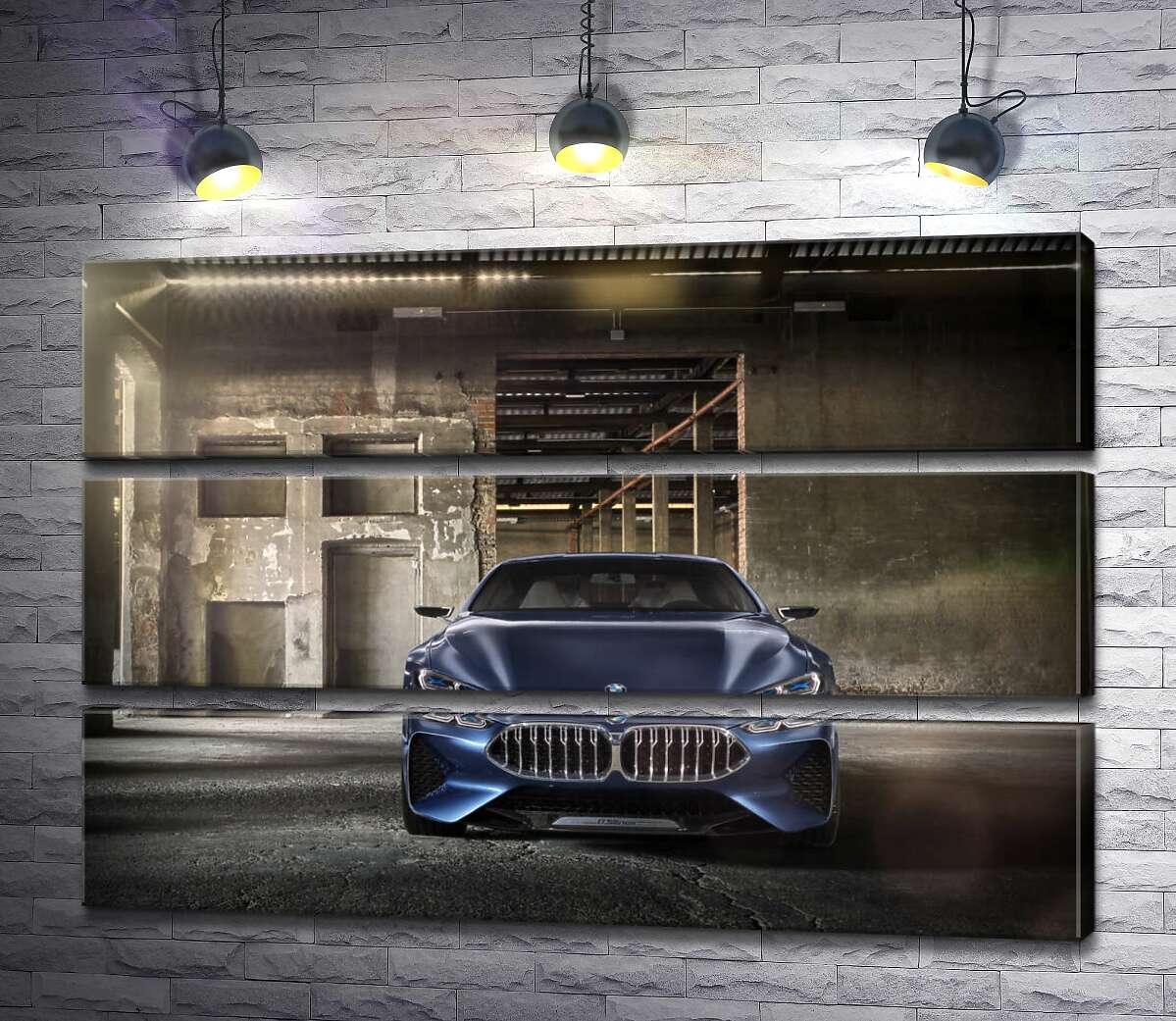 модульна картина Глибокий синій колір автомобіля BMW 8 (Модуль №15)