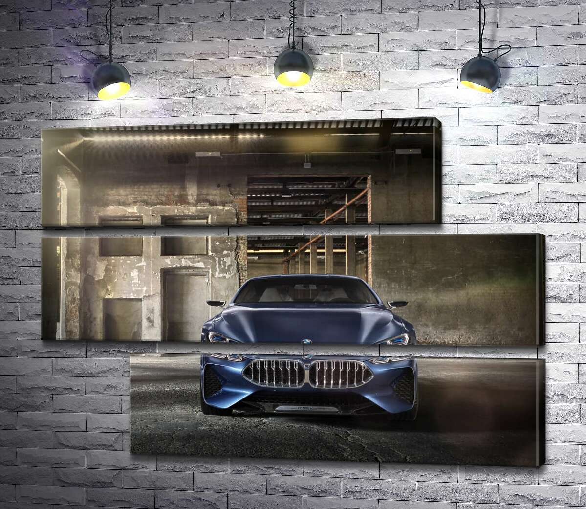 модульна картина Глибокий синій колір автомобіля BMW 8 (Модуль №16)